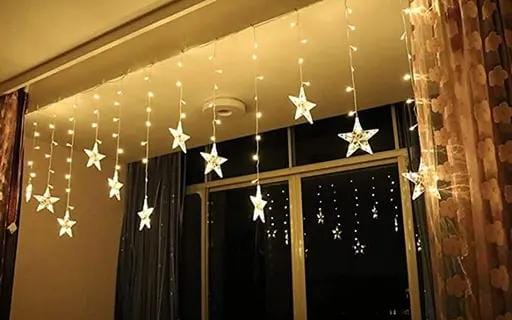 Star Curtain Christmas Lights